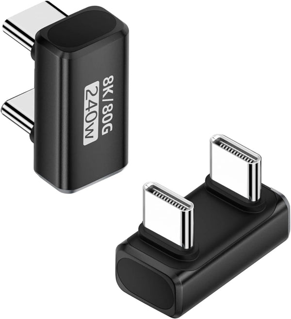 Type C to C PD240W Adapter 8K@60Hz 80Gbps 180 Degree