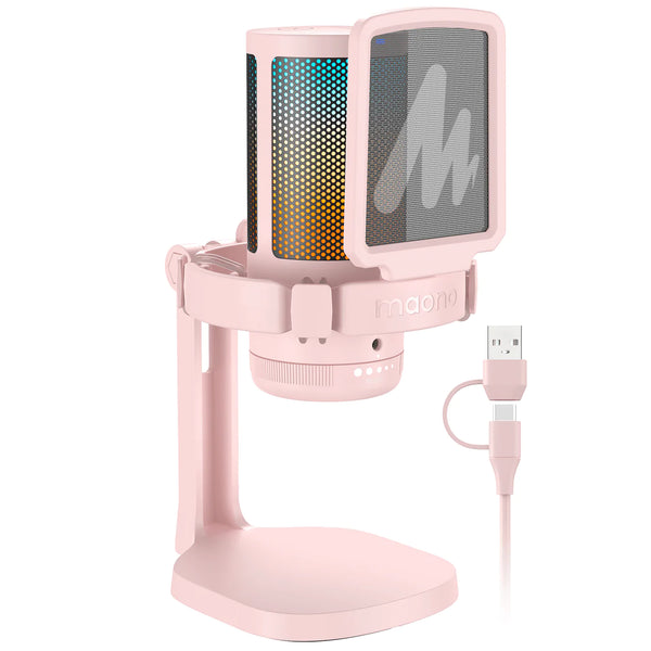 DM 20 GamerWave Condenser USB Gaming RGB Microphone (Noise Cancelling)